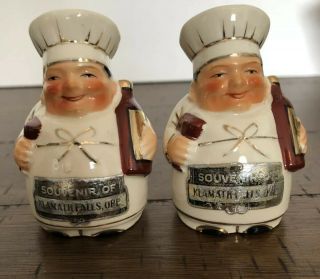 Vintage Handpainted Chefs Salt And Pepper Shakers Japan