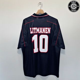 1998/99 Litmanen 10 Ajax Amsterdam Vintage Umbro Away Football Shirt (xl)