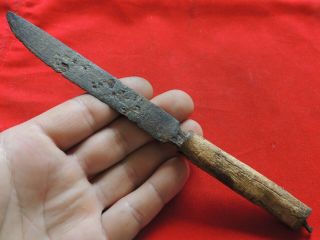 Ancient Knife Of The Middle Ages,  The Handle Of A Tree