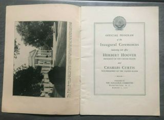 President Herbert Hoover Inaugural Ceremonies 1929 Official Program - Great Cond 3