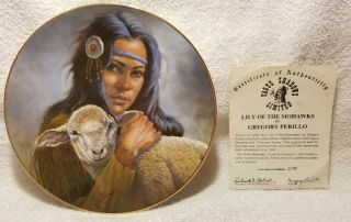 Lily Of The Mohawks Perillo 1st Princess Series American Indian Collector Plate