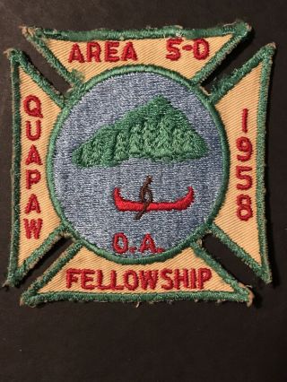 1958 Boy Scout Oa Area 5 - D Quapaw Fellowship Www Texas Rare