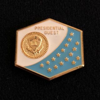 Usss Secret Service Presidential Guest Hard Pin Light Blue Color Reagan/clinton