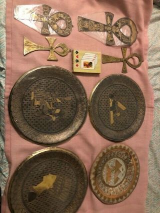 Egyptian Wall Plaques,  Very Rare And In Shape,  Vintage Antiques