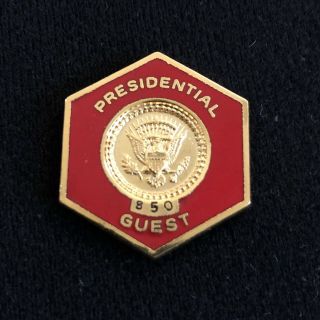 Usss Secret Service Presidential Guest Hard Pin Red In Color