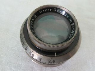 Meyer Gorlitz Trioplan 7.  5cm F/2.  9 Vintage Lens