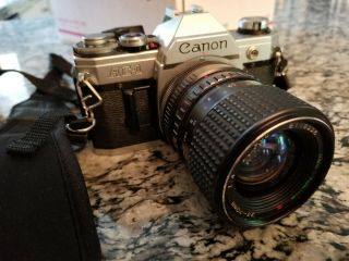 Canon Ae - 1 Slr Film Camera With 35mm - 70mm Zoom Macro Lens Pro Vintage Strap