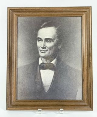 Antique Smiling Abraham Lincoln Portrait Photo Print Aj Conant W/provenance Rare