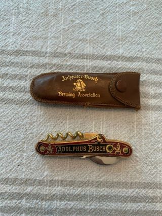 Vintage Anheuser Busch Brewing Association Adolphus Busch Pocket Knife Stanhope