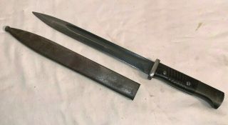 Wwii German Mauser Rifle Bayonet 41 Crs Blade 42 Cof Scabbard Well Marked
