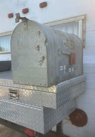 Huge Vintage Metal Mailbox Rural Farmhouse Us Mail Farm Decor Barn Find