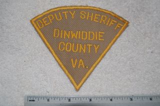 Vintage Dinwiddie County Virginia Deputy Sheriff Patch 1