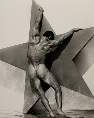 1992 Vintage Herb Ritts Male Nude Man Physique Muscle Butt Star Photo Engraving