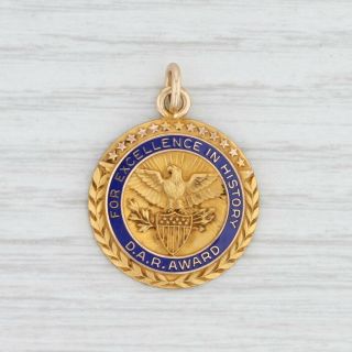 Dar Award Charm Excellence In History Eagle Crest Daughter American Revolution