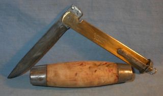 Vintage Barrel Knife Marked P.  Holmberg Eskilstuna Sweden Recent Maine Barn Find