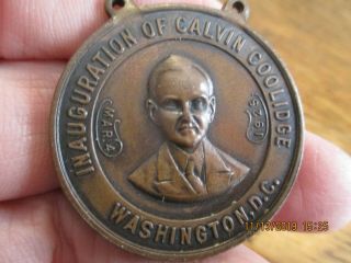 1924 Calvin Coolidge Inauguration Medal 1 1/2 " Unlisted