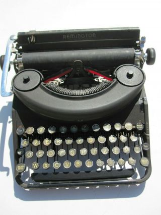 Vintage 1930s Remington Noiseless Portable Deluxe Typewriter