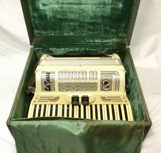 Vintage Gretsch La Tosca Minuetta Accordion Ivory/ Pearl Made In Italy,  Case