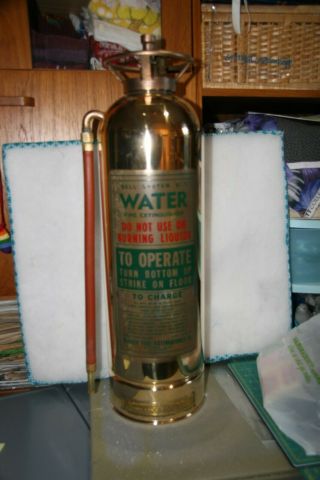 Vintage Badger Copper Fire Extinguisher.  Co2 Powered Water Extinguisher.