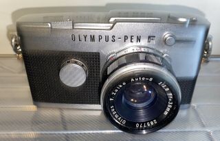 Olympus Pen - Ft 35mm Camera W/ F.  Zuiko Auto - S 38mm F1.  8 Japan Vintage