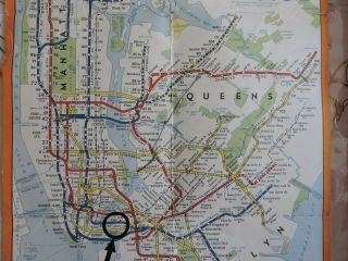 Rare 1947? York City NYC Subway 9.  5x17 MAP 3
