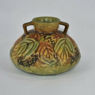 Vintage Roseville Pottery Blackberry Vase 568 - 4
