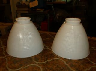 2 Vintag/antiquee Corning Milk Glass Shades For Table Lamps Item 1