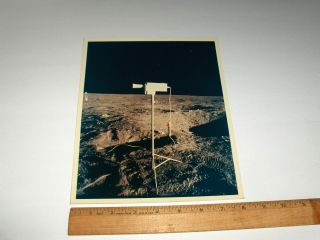 Vintage Nasa Iconic Apollo 11 Scientific Instrument On Moon A Kodak Color Photo
