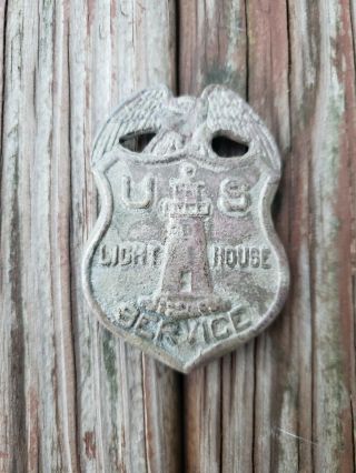 Vintage Old Early Nautical U.  S.  Lighthouse Service Badge