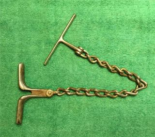 Vintage Police Come - A - Long Twister.  Early Shackle And Pin Chain Type.  Handcuff