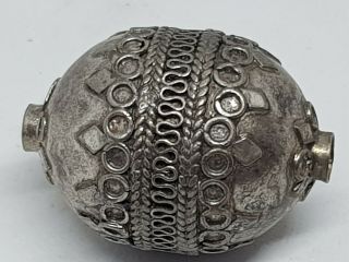 Exeptional Extremely Rare Ancient Large Vikings Silver Bead 4,  8 Gr.  25 Mm