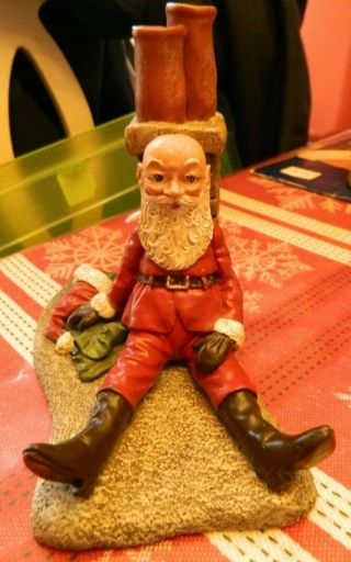 Jim Shore Chimney Santas Figurine Signed & Numbered 573/7000 4.  5 " Vtg 1992 Rare