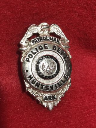 Obsolete Huntsville,  Arkansas Police Department Badge Eagle Shield Patrolman Pin