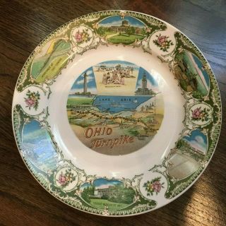Ohio State Matsumura Decorative Plate,  " Ohio Turnpike "