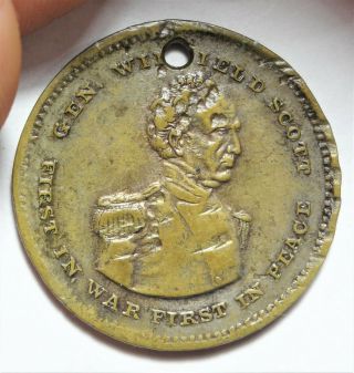 1852 Winfield Scott Presidential Political Campaign Medal Dewitt - Ws 1852 - 11 2