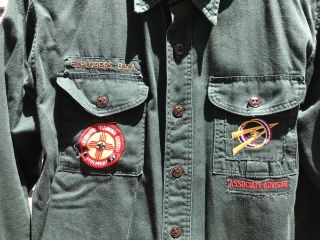 Vintage BSA Boy Scout Explorers Uniform Sanforized Shirt Patches Pants & Belt 3