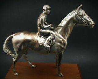 WEIDLICH BROS W B MFG CO SILVERPLATED RIDER ON HORSE 2288 Intact Ultra rare 2