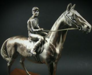 WEIDLICH BROS W B MFG CO SILVERPLATED RIDER ON HORSE 2288 Intact Ultra rare 3