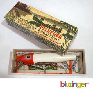 Vintage Pflueger Mustang Wooden Fishing Lure