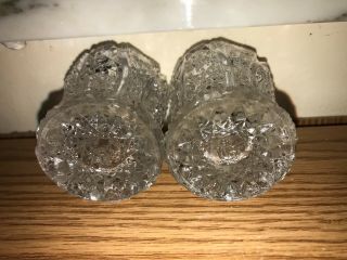 Vintage Lenox Imperial Glass Clear Daisy salt and pepper shakers 3
