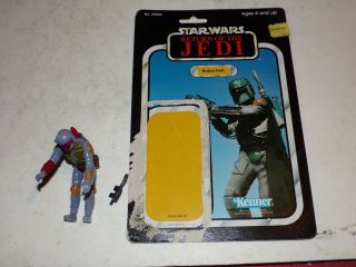 Vintage Kenner Boba Fett Star Wars Return Of The Jedi 77 Card Back W/figure