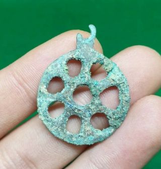 Hallstatt Culture / Celtic Druids Bronze Amulet  Wheel Of Life  - 700 Bc -