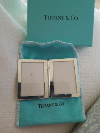 Vintage Tiffany & Co Authentic Sterling Silver Folding Travel Picture Frame