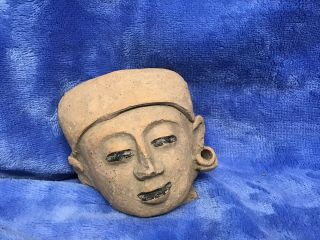 Pre Columbian Clay Head Fragment