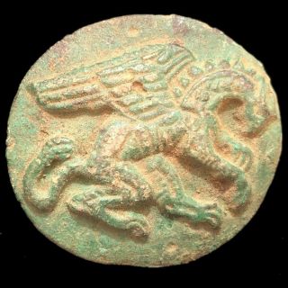 Rare Ancient Roman Bronze Animal Fibula Brooch 200 - 400 Ad (10)