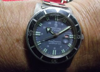 Mortima Superdatomatic Sub - Vintage Diver Style Mechanical Date - Swiss Made