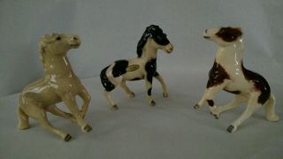 3 Vintage Mortens Studio Horse Figurines Royal Design No Crazing Or Damage