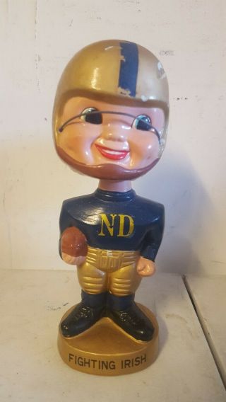 Notre Dame Football Vintage Nodder Gold Base Bobblehead Bobble Head Japan 1968
