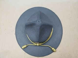 Vintage Massachusetts State Trooper Summer Hat w Obsolete Badge 2