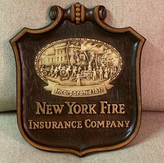 York Fire Insurance Company Plaque Incorporated 1832